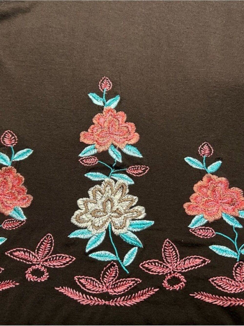 Karen Kane Brown Indian Summer Embroider Dress New with tags - Picture 6 of 9